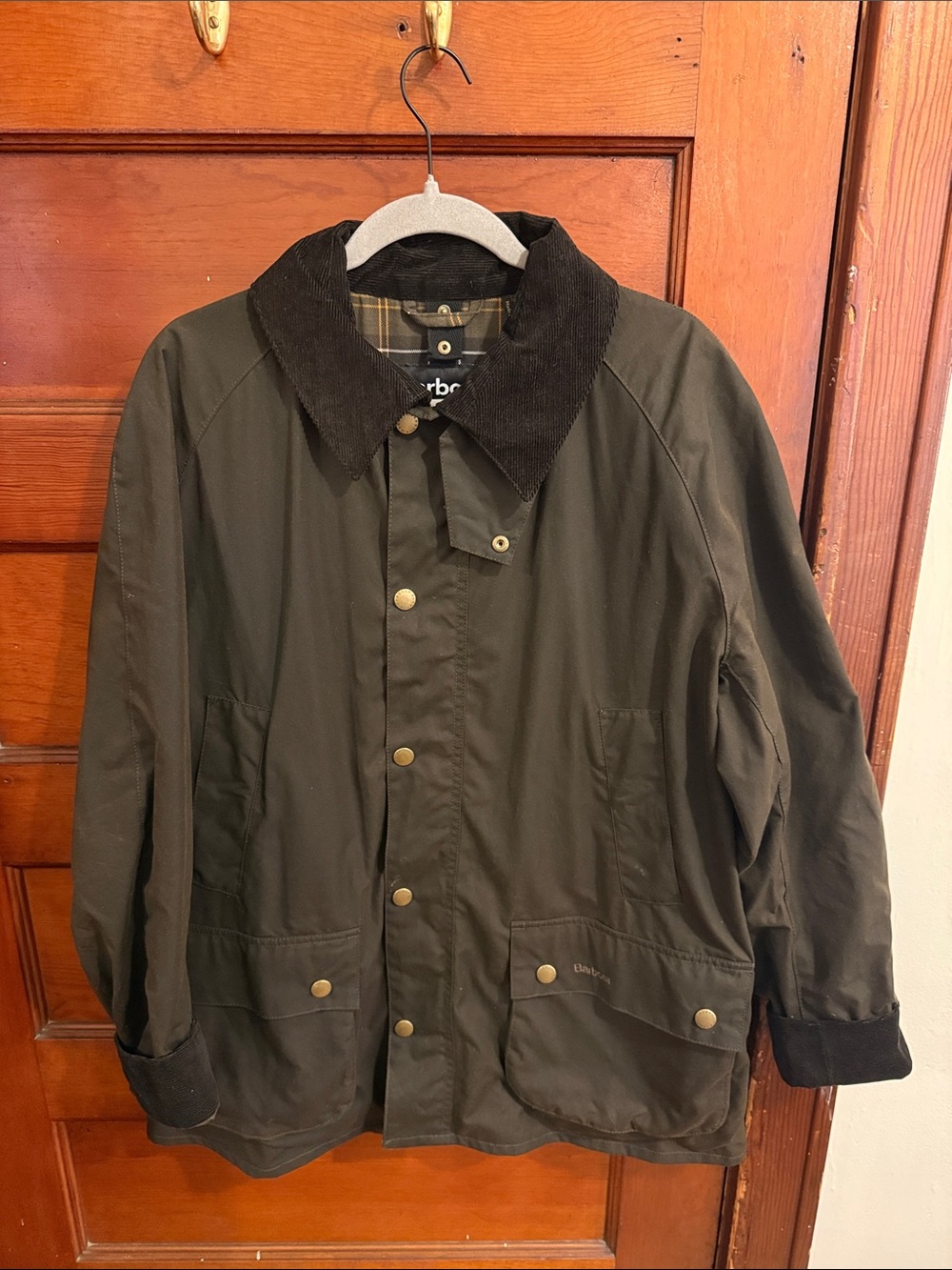Barbour Dark Olive Ashby Waxed Jacket
